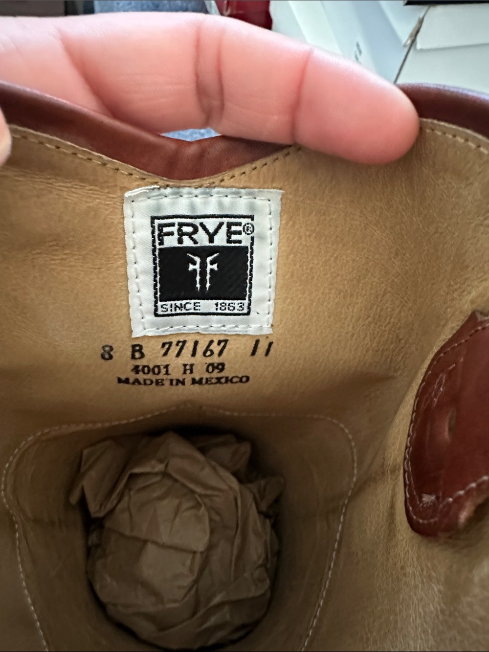 Frye Chestnut Brown Leather Pull-On Riding Boots - Picture 7 of 7